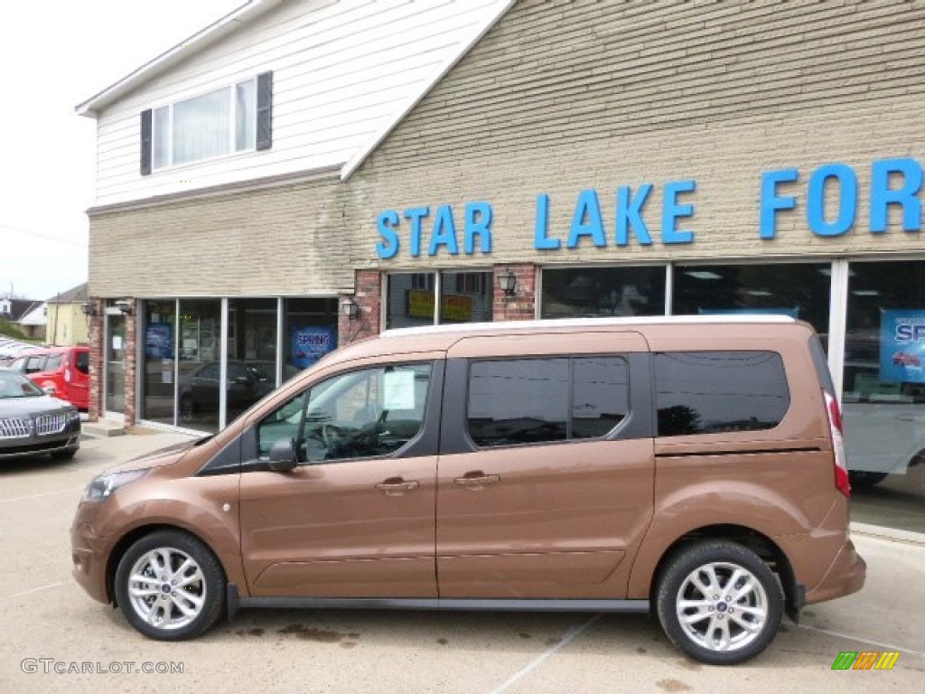 2014 Transit Connect XLT Wagon - Burnished Glow / Charcoal Black photo #7