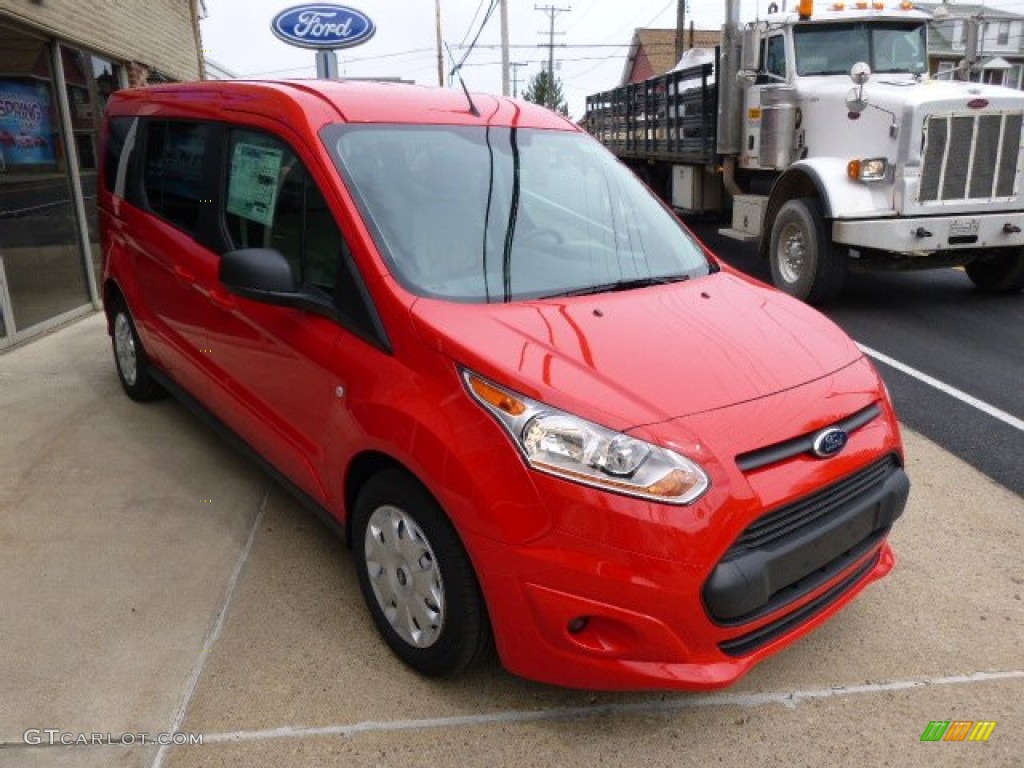 Race Red 2014 Ford Transit Connect XLT Wagon Exterior Photo #93180901