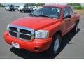 2005 Flame Red Dodge Dakota SLT Quad Cab 4x4  photo #2