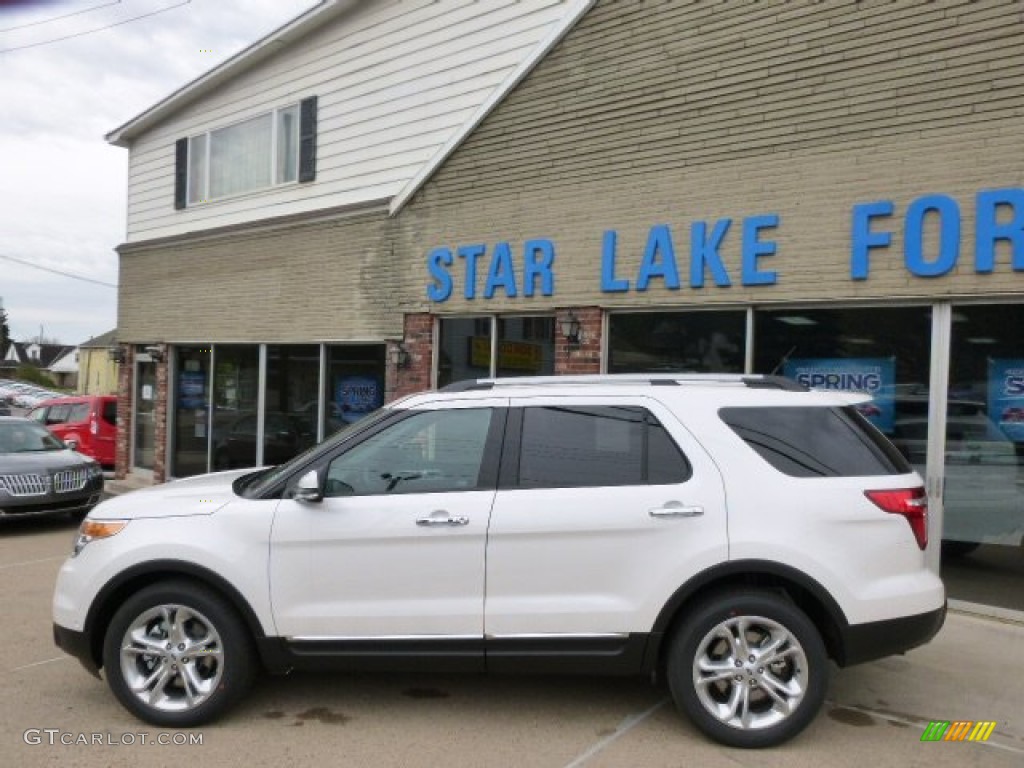 2014 Explorer Limited 4WD - White Platinum / Sport Charcoal Black/Sienna photo #7