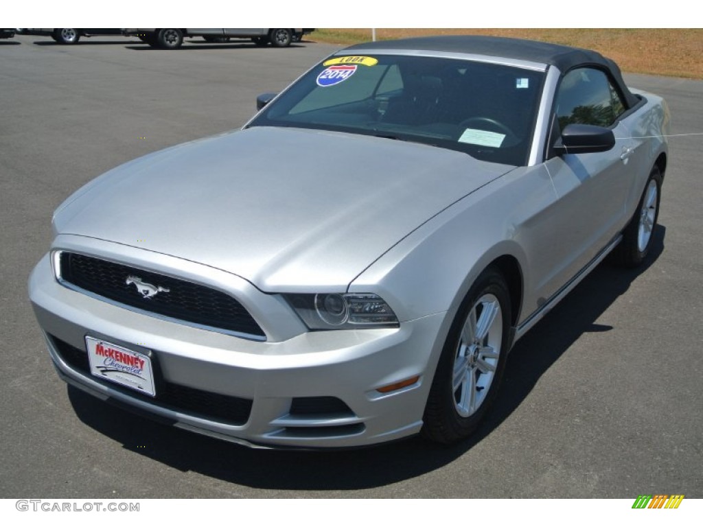 2014 Mustang V6 Convertible - Ingot Silver / Charcoal Black photo #2