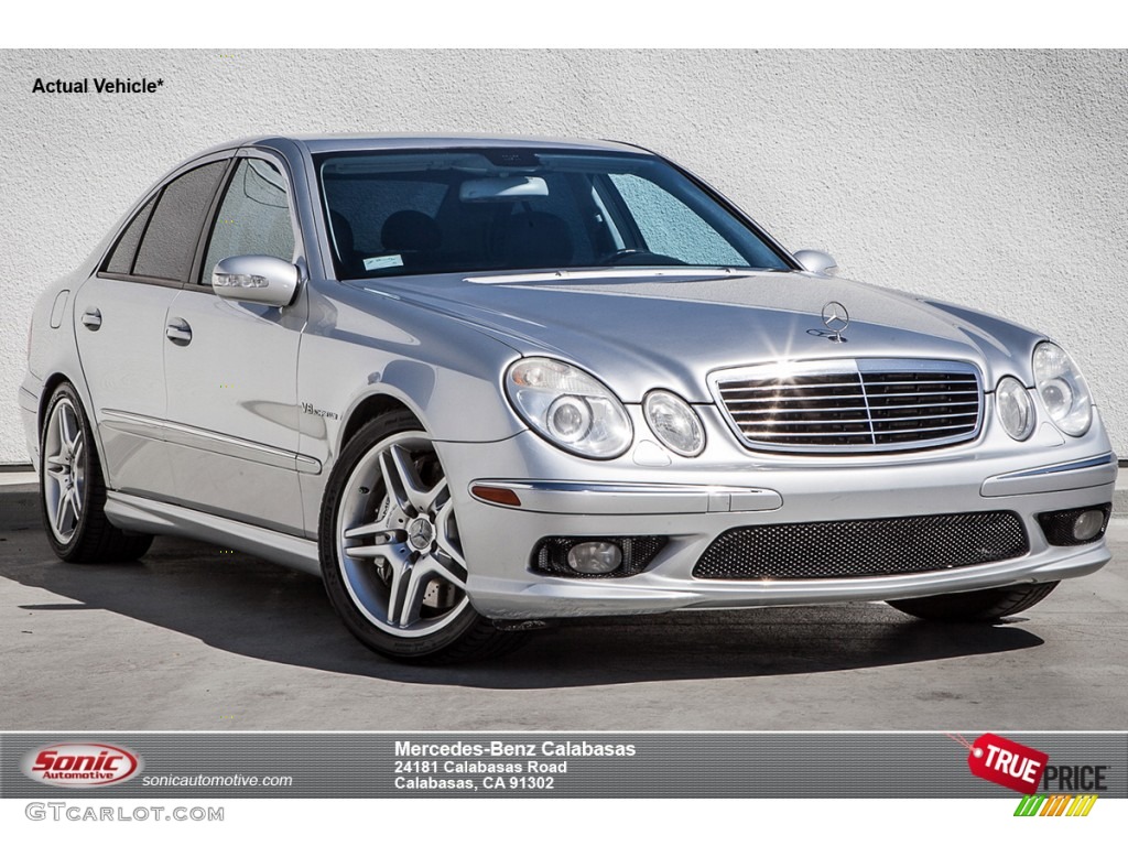 2006 E 55 AMG Sedan - Iridium Silver Metallic / Charcoal photo #1