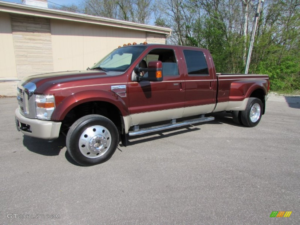 Dark Copper Metallic 2008 Ford F450 Super Duty King Ranch Crew Cab 4x4 Dually Exterior Photo #93185845