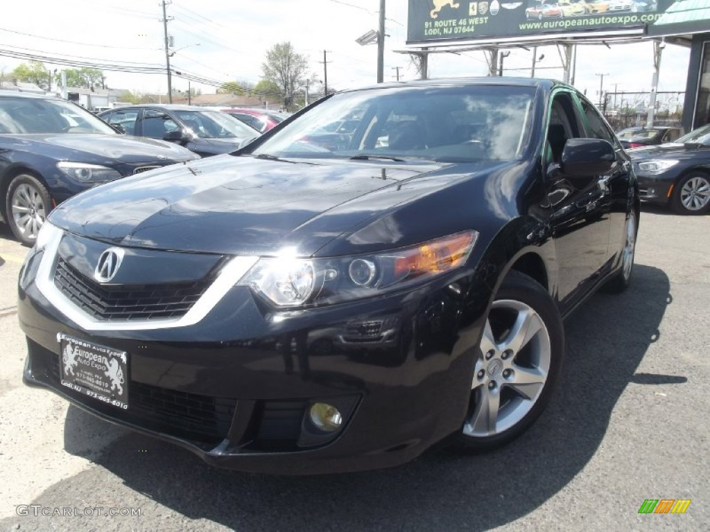 2010 TSX Sedan - Crystal Black Pearl / Ebony photo #1
