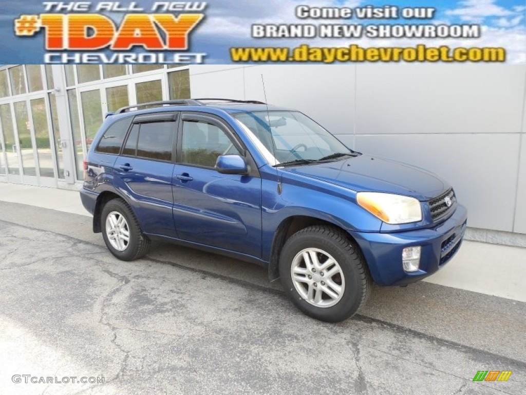 2003 RAV4 4WD - Spectra Blue Mica / Gray photo #1