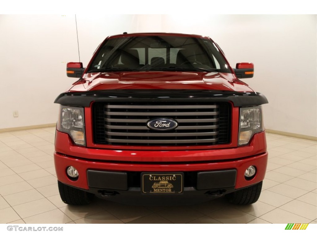 2011 F150 FX4 SuperCab 4x4 - Red Candy Metallic / Black photo #2