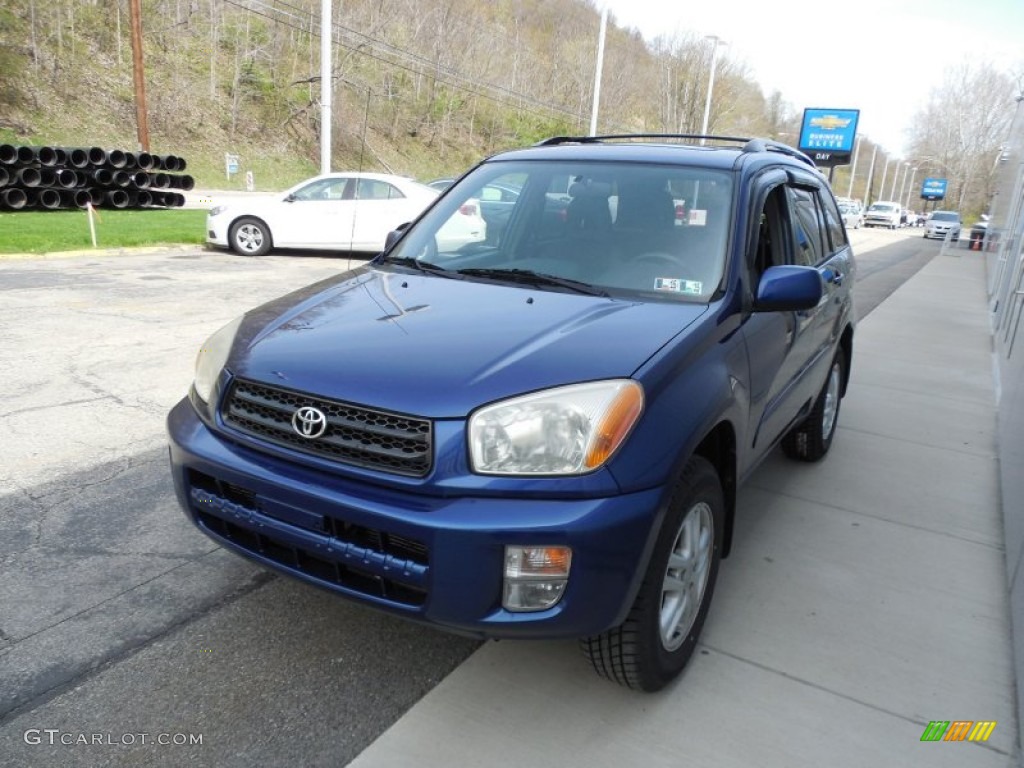 2003 RAV4 4WD - Spectra Blue Mica / Gray photo #8
