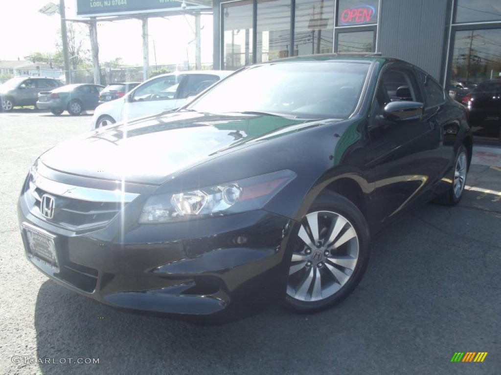 2012 Accord EX-L Coupe - Crystal Black Pearl / Black photo #1