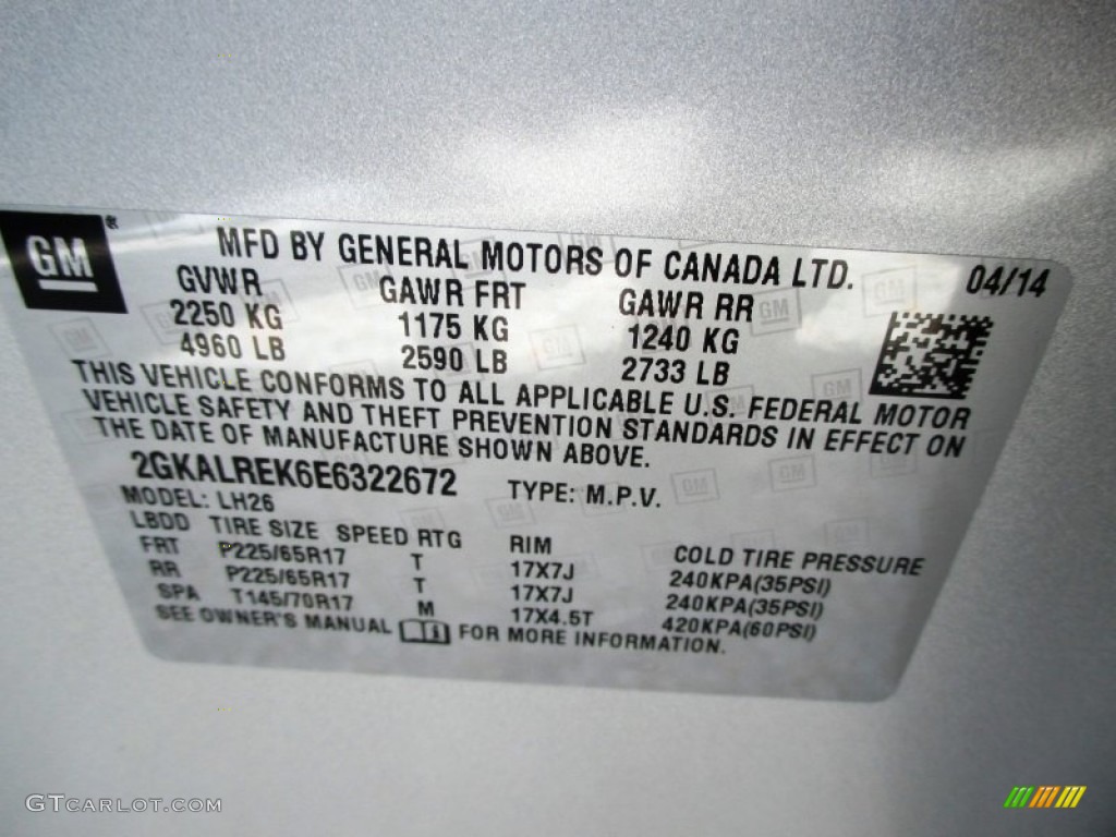 2014 Terrain SLE - Quicksilver Metallic / Jet Black photo #4