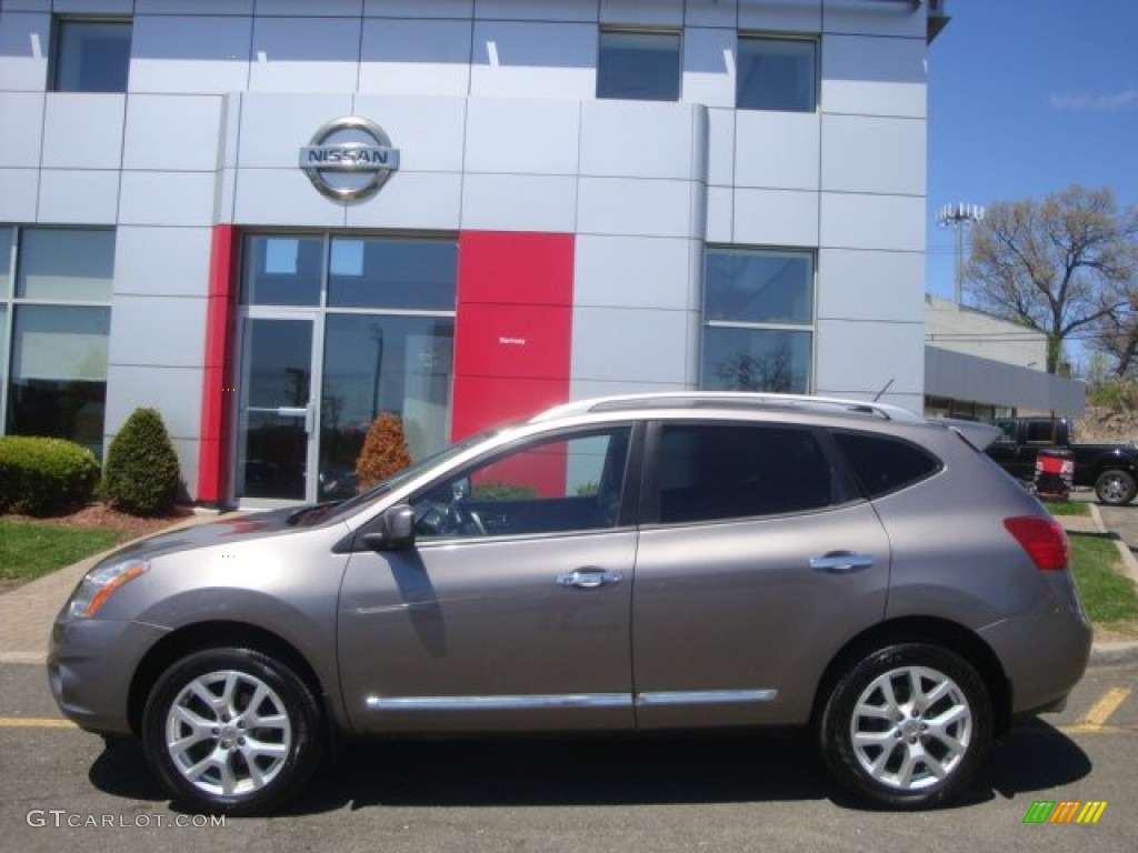 2011 Rogue SV AWD - Gotham Gray Metallic / Gray photo #8