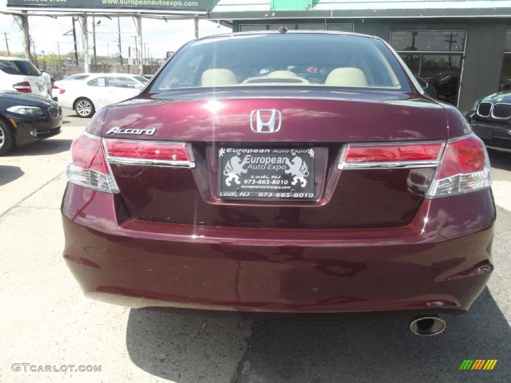 2011 Accord EX-L Sedan - Basque Red Pearl / Gray photo #5