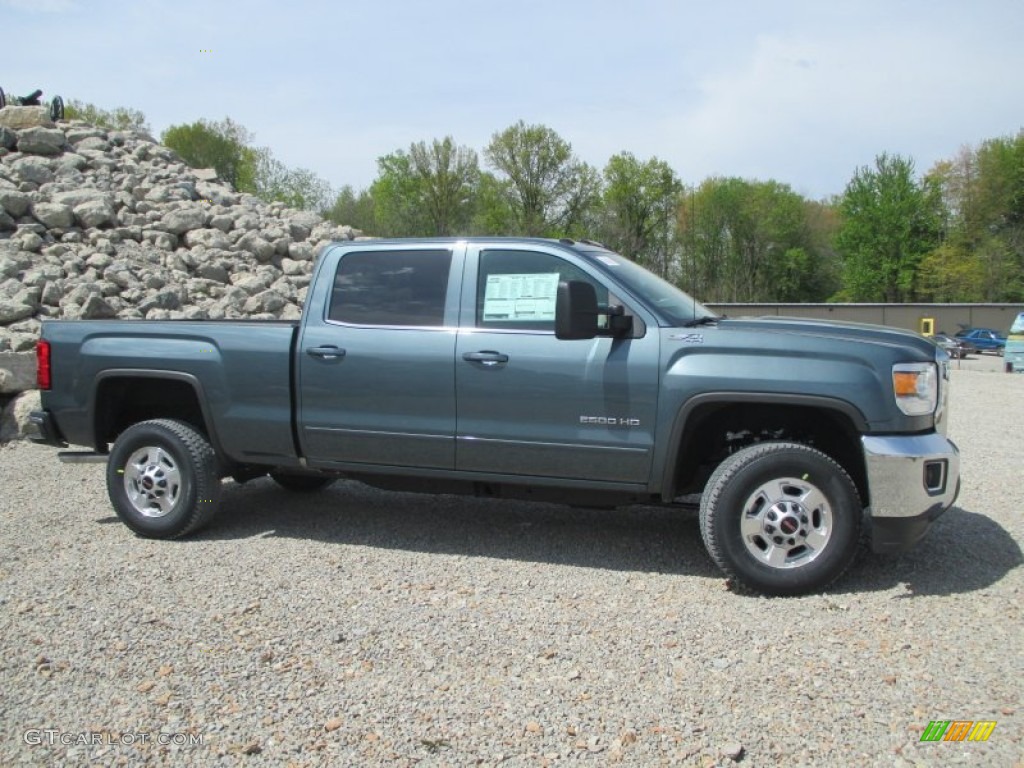 Stealth Gray Metallic 2015 GMC Sierra 2500HD SLE Crew Cab 4x4 Exterior Photo #93191665