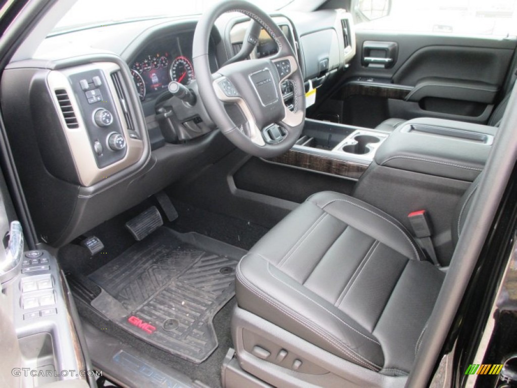 Jet Black Interior 2014 GMC Sierra 1500 Denali Crew Cab 4x4 Photo #93194050