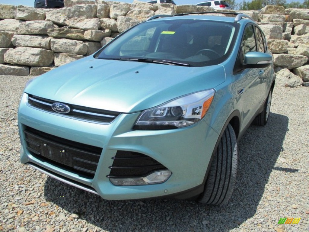 2013 Escape Titanium 2.0L EcoBoost 4WD - Frosted Glass Metallic / Charcoal Black photo #2