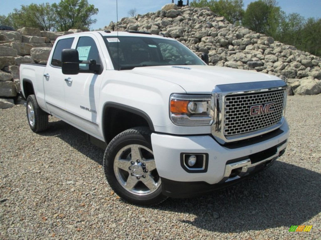 2015 Sierra 2500HD Denali Crew Cab 4x4 - Summit White / Jet Black photo #1