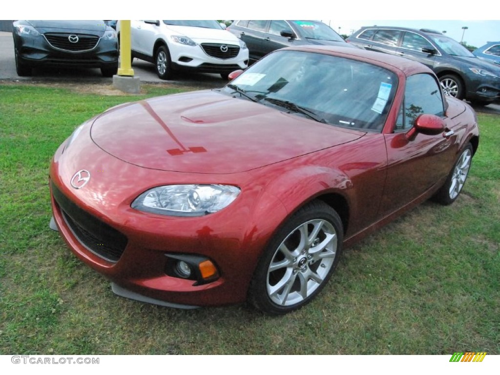 Zeal Red 2014 Mazda MX-5 Miata Grand Touring Hard Top Roadster Exterior Photo #93205463