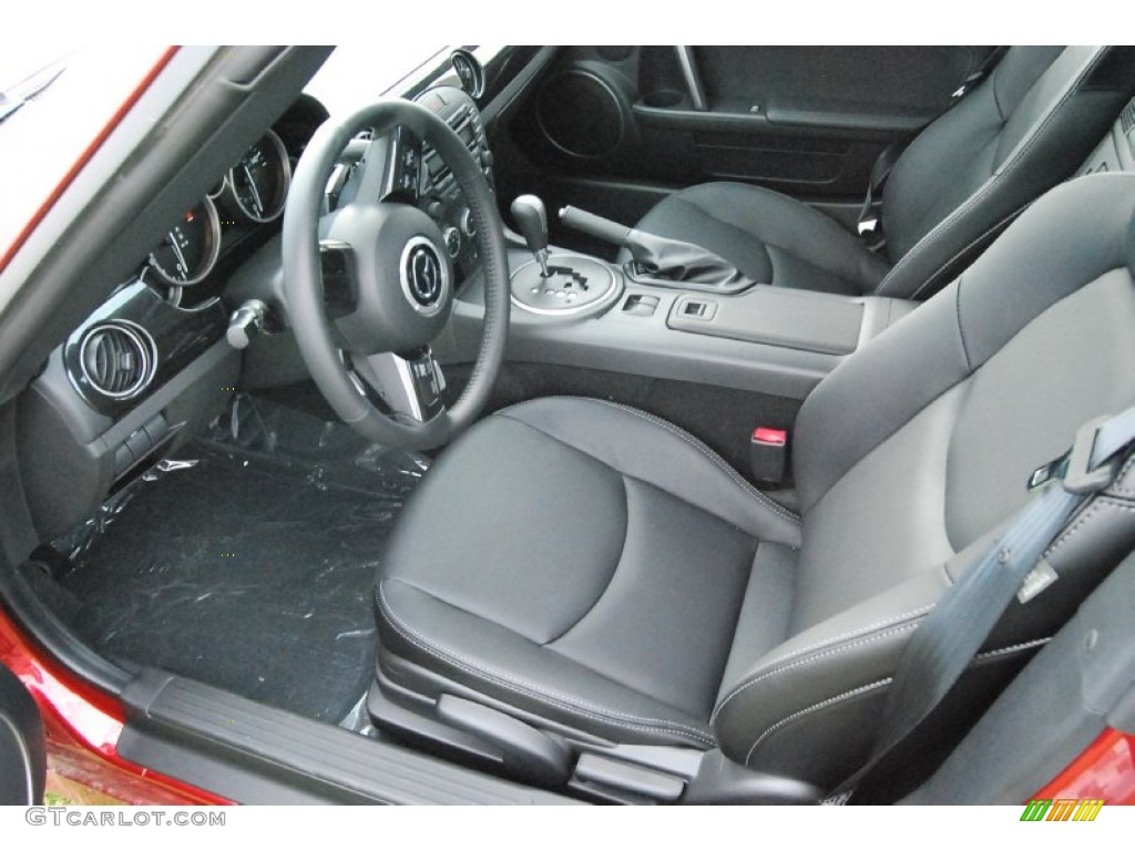 Black Interior 2014 Mazda MX-5 Miata Grand Touring Hard Top Roadster Photo #93205637