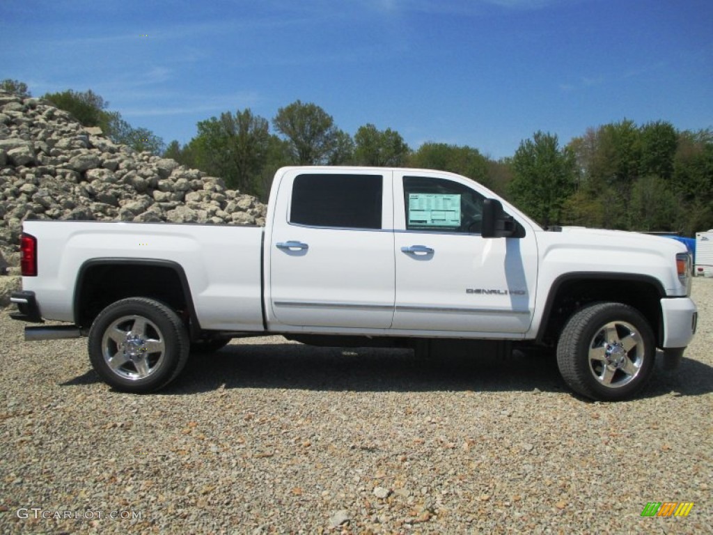 Summit White 2015 GMC Sierra 2500HD Denali Crew Cab 4x4 Exterior Photo #93205730