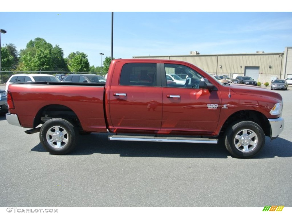 2012 Ram 2500 HD SLT Crew Cab 4x4 - Deep Molten Red Pearl / Light Pebble Beige/Bark Brown photo #6