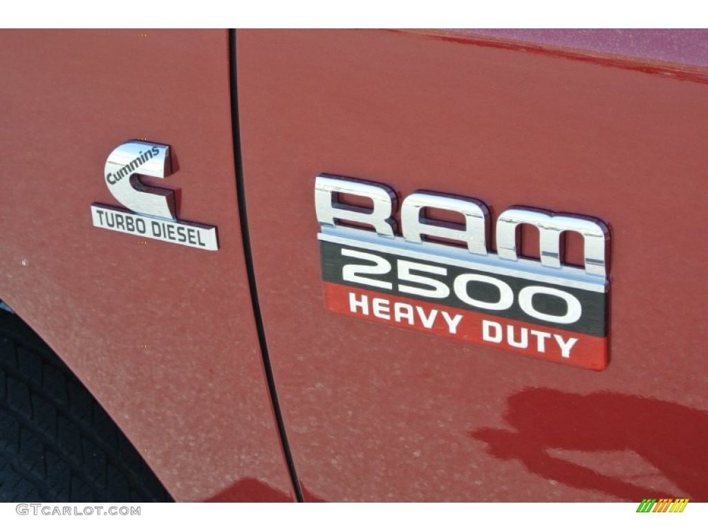2012 Ram 2500 HD SLT Crew Cab 4x4 - Deep Molten Red Pearl / Light Pebble Beige/Bark Brown photo #7