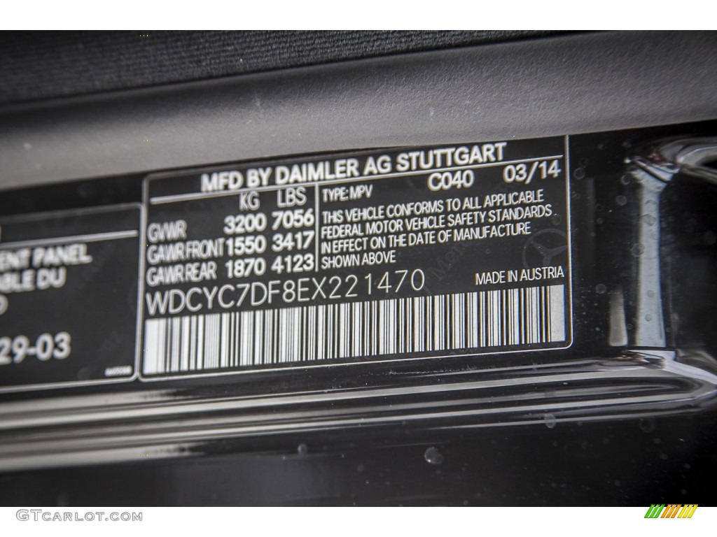 2014 G Color Code 040 for Black Photo #93206864