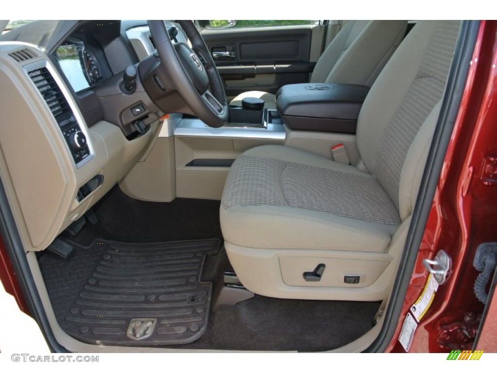 2012 Ram 2500 HD SLT Crew Cab 4x4 - Deep Molten Red Pearl / Light Pebble Beige/Bark Brown photo #8