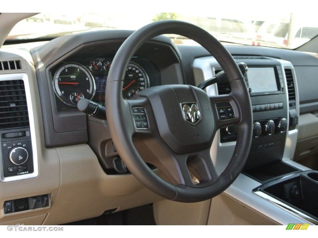 2012 Ram 2500 HD SLT Crew Cab 4x4 - Deep Molten Red Pearl / Light Pebble Beige/Bark Brown photo #26