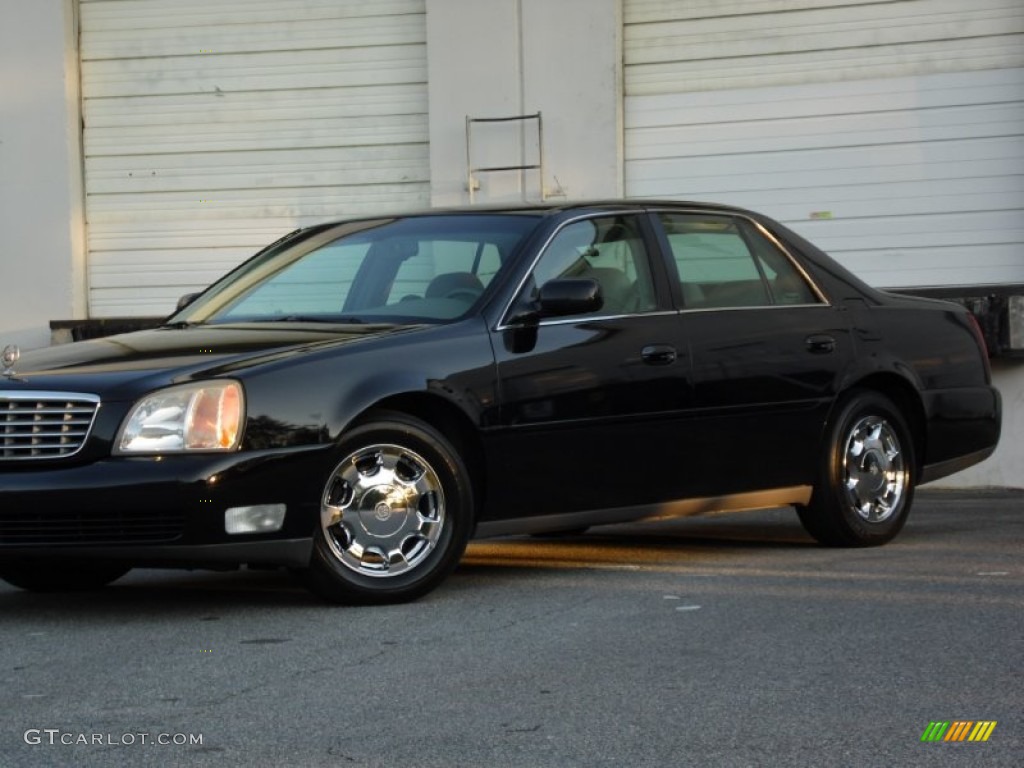 2001 DeVille Sedan - Sable Black / Oatmeal photo #4