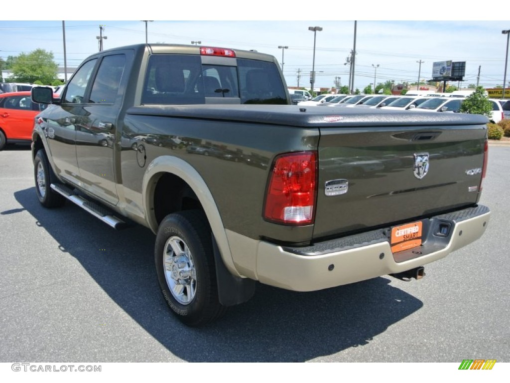 2011 Ram 2500 HD Laramie Longhorn Crew Cab 4x4 - Sagebrush Pearl / Light Pebble Beige/Bark Brown photo #4