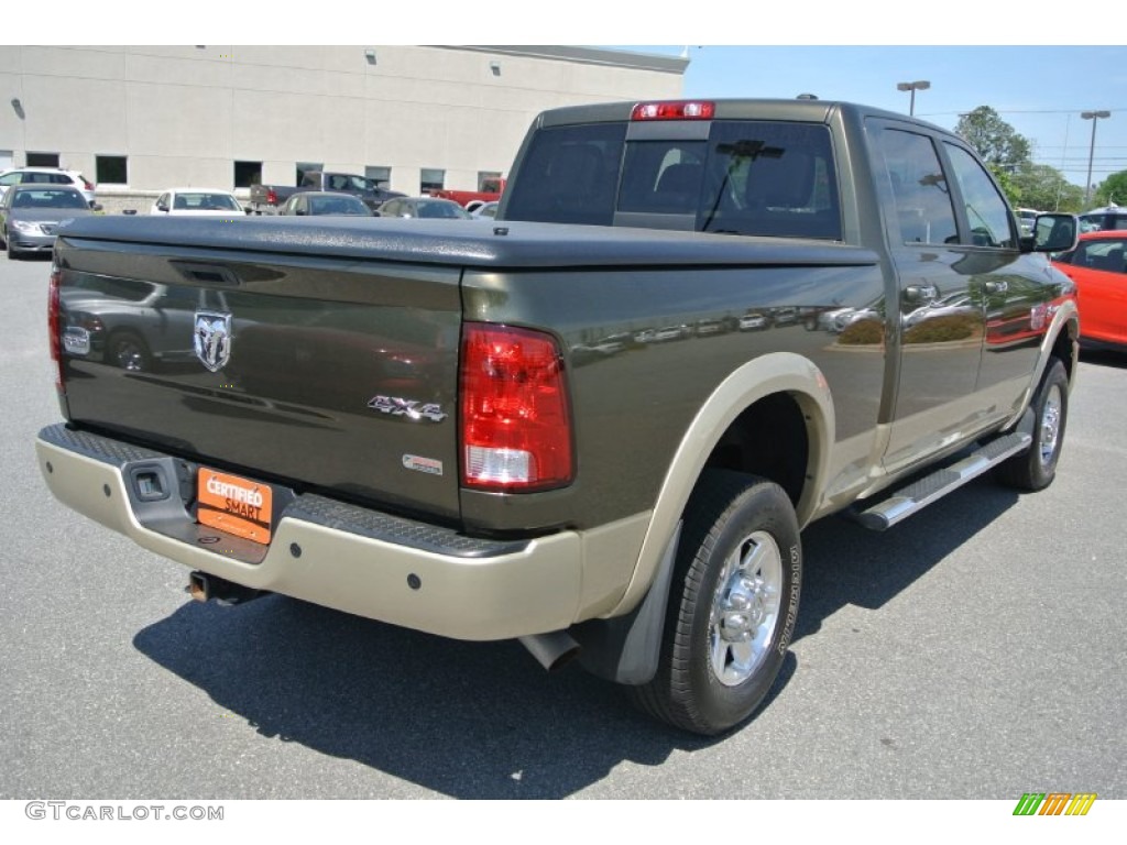 2011 Ram 2500 HD Laramie Longhorn Crew Cab 4x4 - Sagebrush Pearl / Light Pebble Beige/Bark Brown photo #5
