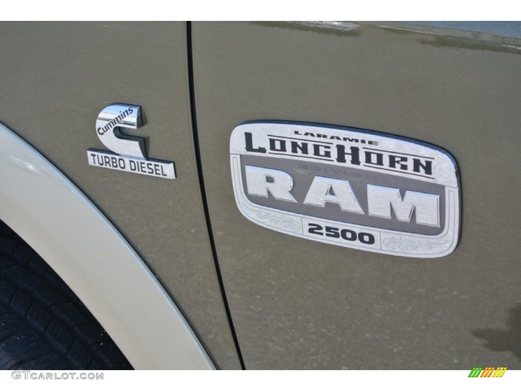 2011 Ram 2500 HD Laramie Longhorn Crew Cab 4x4 - Sagebrush Pearl / Light Pebble Beige/Bark Brown photo #7