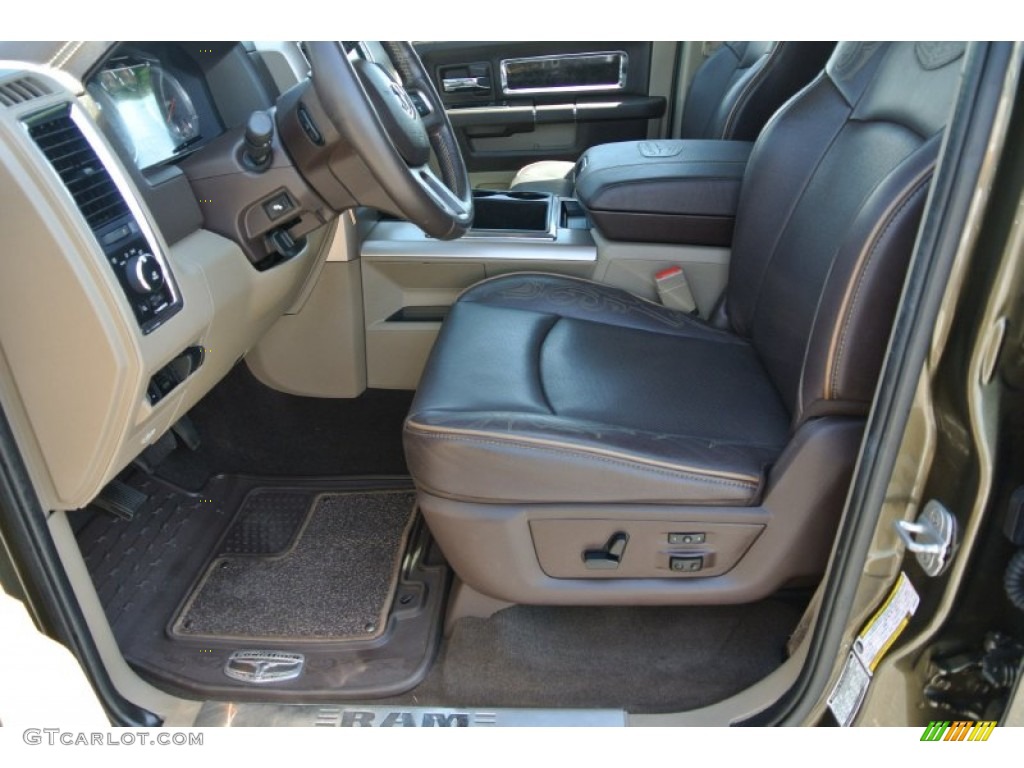 2011 Ram 2500 HD Laramie Longhorn Crew Cab 4x4 - Sagebrush Pearl / Light Pebble Beige/Bark Brown photo #9