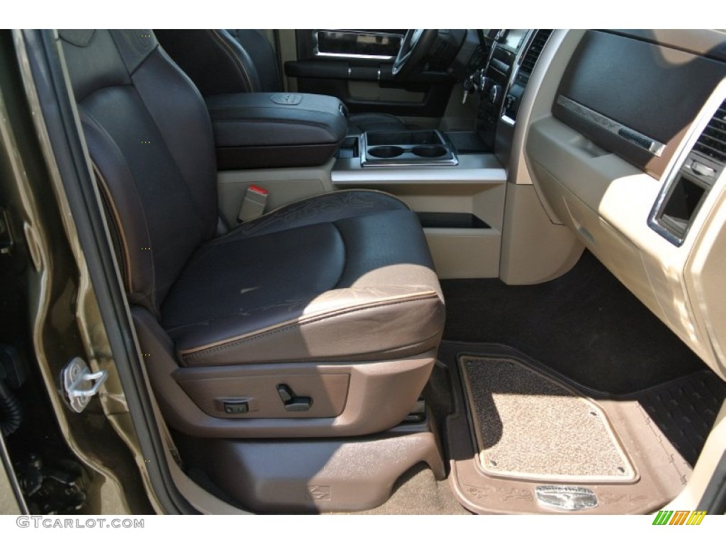 2011 Ram 2500 HD Laramie Longhorn Crew Cab 4x4 - Sagebrush Pearl / Light Pebble Beige/Bark Brown photo #22