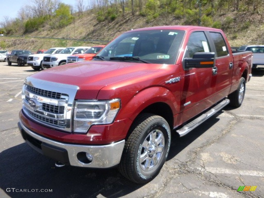 2014 F150 XLT SuperCrew 4x4 - Ruby Red / Steel Grey photo #5