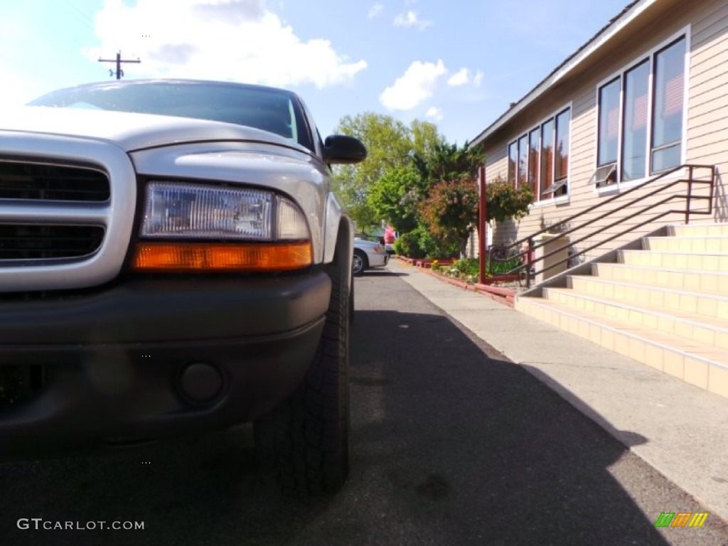 2003 Dakota SLT Club Cab 4x4 - Bright Silver Metallic / Dark Slate Gray photo #22