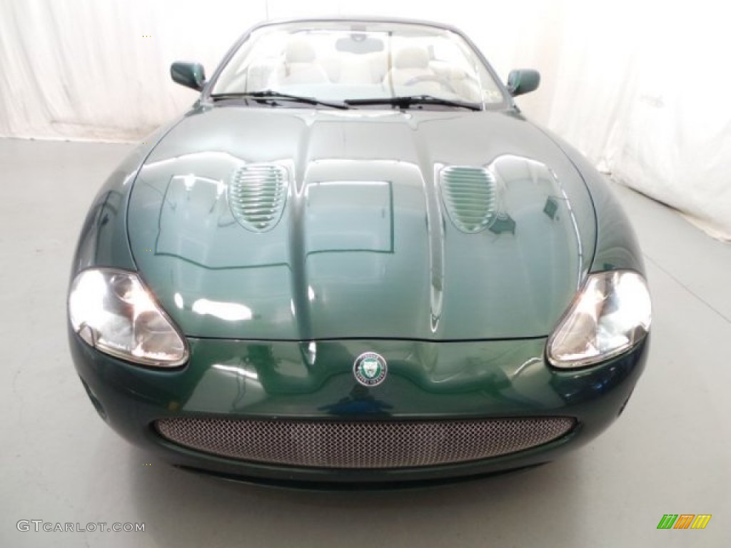 2005 XK XK8 Convertible - Jaguar Racing Green Metallic / Cashmere photo #2