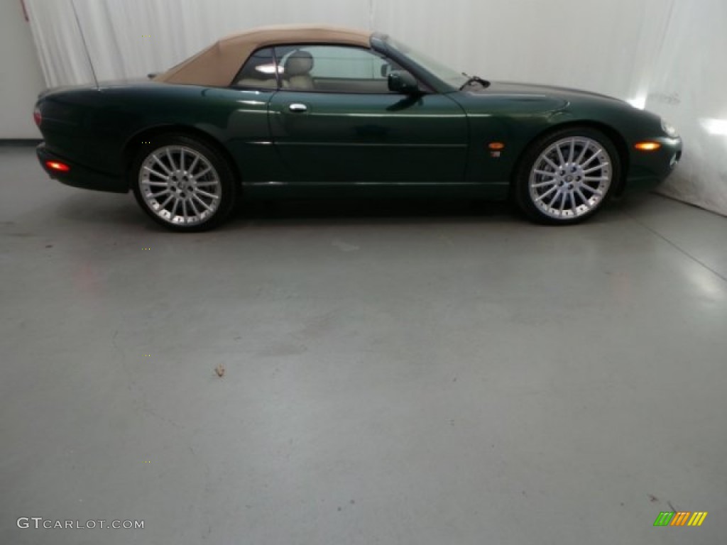 2005 XK XK8 Convertible - Jaguar Racing Green Metallic / Cashmere photo #7