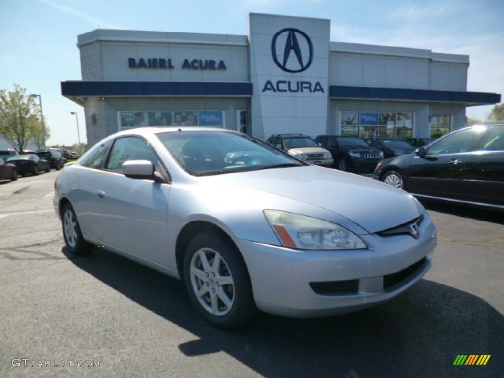 2003 Accord EX V6 Coupe - Satin Silver Metallic / Black photo #1