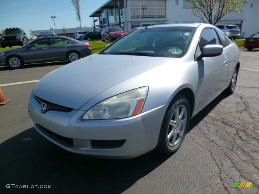 2003 Accord EX V6 Coupe - Satin Silver Metallic / Black photo #2