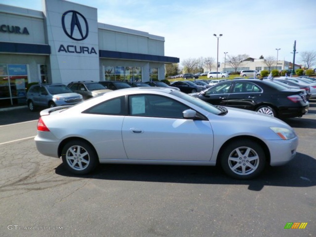 2003 Accord EX V6 Coupe - Satin Silver Metallic / Black photo #7
