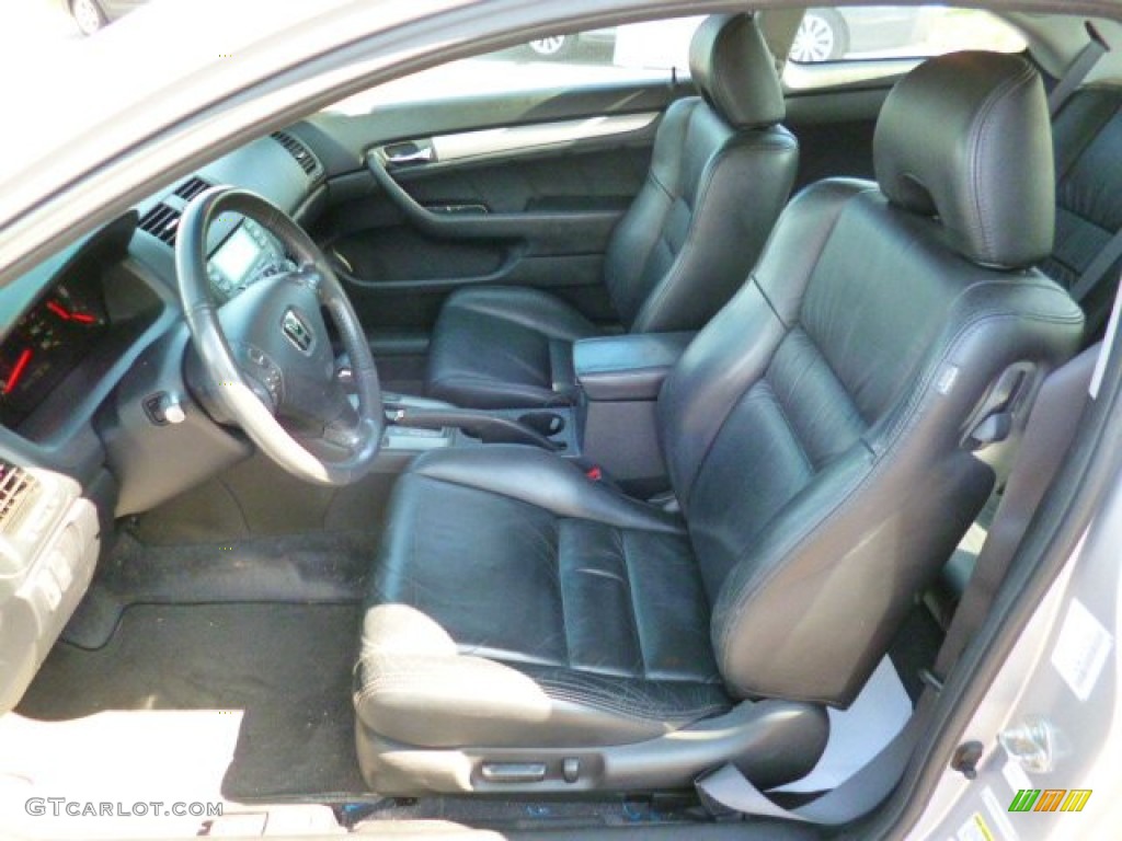 2003 Accord EX V6 Coupe - Satin Silver Metallic / Black photo #14