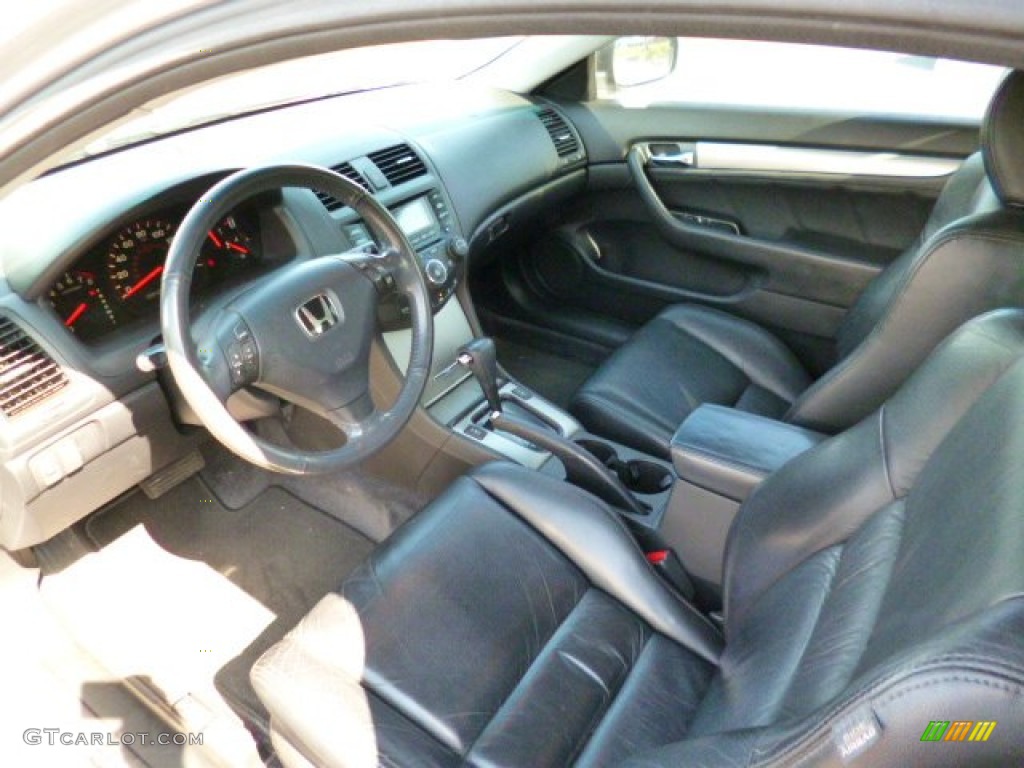 2003 Accord EX V6 Coupe - Satin Silver Metallic / Black photo #15