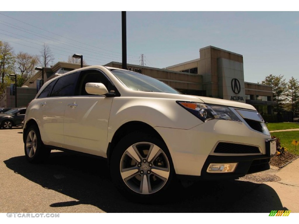 2011 MDX Technology - Aspen White Pearl / Taupe photo #1