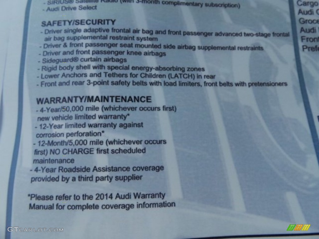 2014 Audi S5 3.0T Premium Plus quattro Coupe Window Sticker Photo #93220897