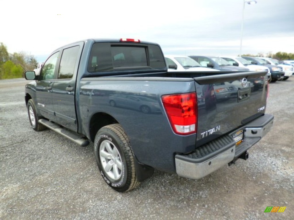 2014 Titan SV Crew Cab 4x4 - Graphite Blue / Charcoal photo #5