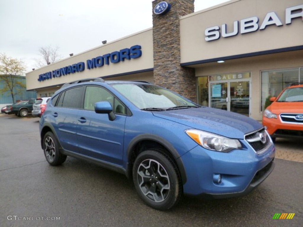 2014 XV Crosstrek 2.0i Premium - Quartz Blue Pearl / Ivory photo #1