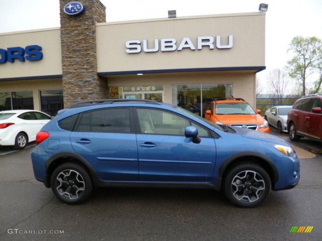 2014 XV Crosstrek 2.0i Premium - Quartz Blue Pearl / Ivory photo #8