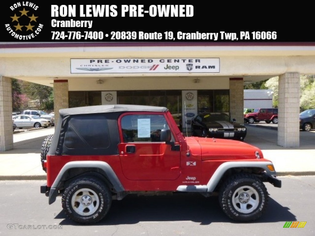 2006 Wrangler X 4x4 - Flame Red / Dark Slate Gray photo #1
