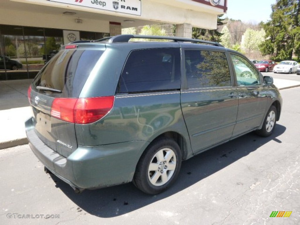 2004 Sienna XLE - Aspen Green Pearl / Fawn Beige photo #8