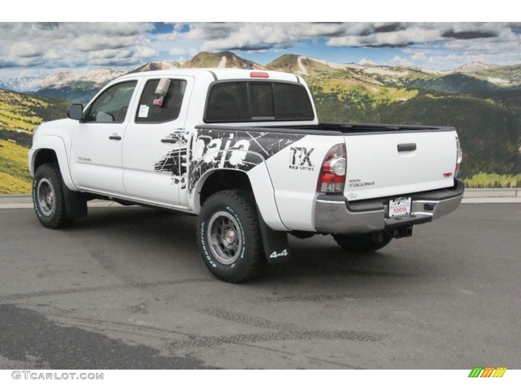 2014 Tacoma V6 TX Baja Series Double Cab 4x4 - Super White / Graphite photo #3